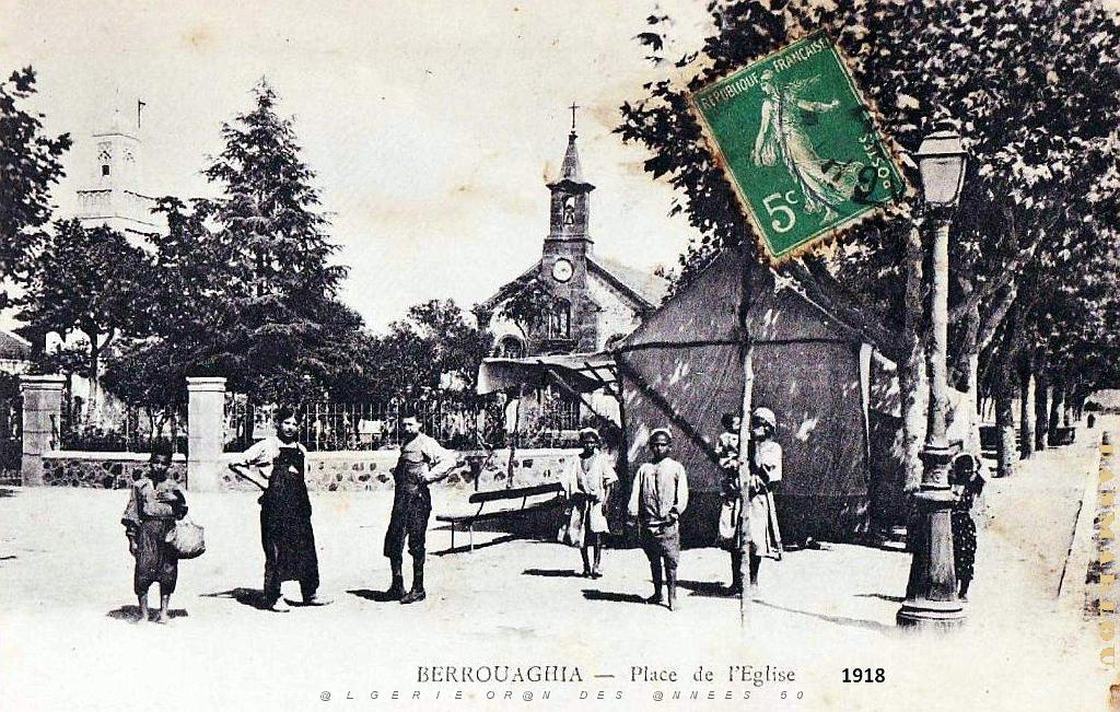 Berrouaghia - Place de l'Eglise - 1918.jpg